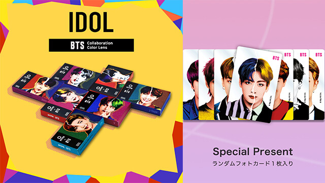 BTSカラコン！「MTPR×BTS」ワンデーカラコン（マイセルフグレー）IDOLシリーズランダムフォトカードプレゼント