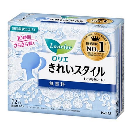 ロリエ きれいスタイル 無香料 パンティライナー 72コ入　 