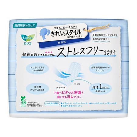 ロリエ きれいスタイル 無香料 パンティライナー 72コ入　 
