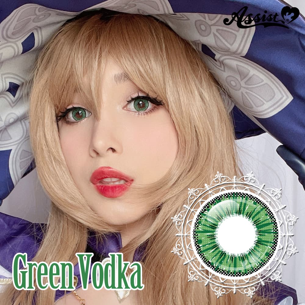 アシストシュシュ アイスフローラワンデー(AssistChouChou ICE Flora 1Day Series)6枚入「グリーンウォッカ」