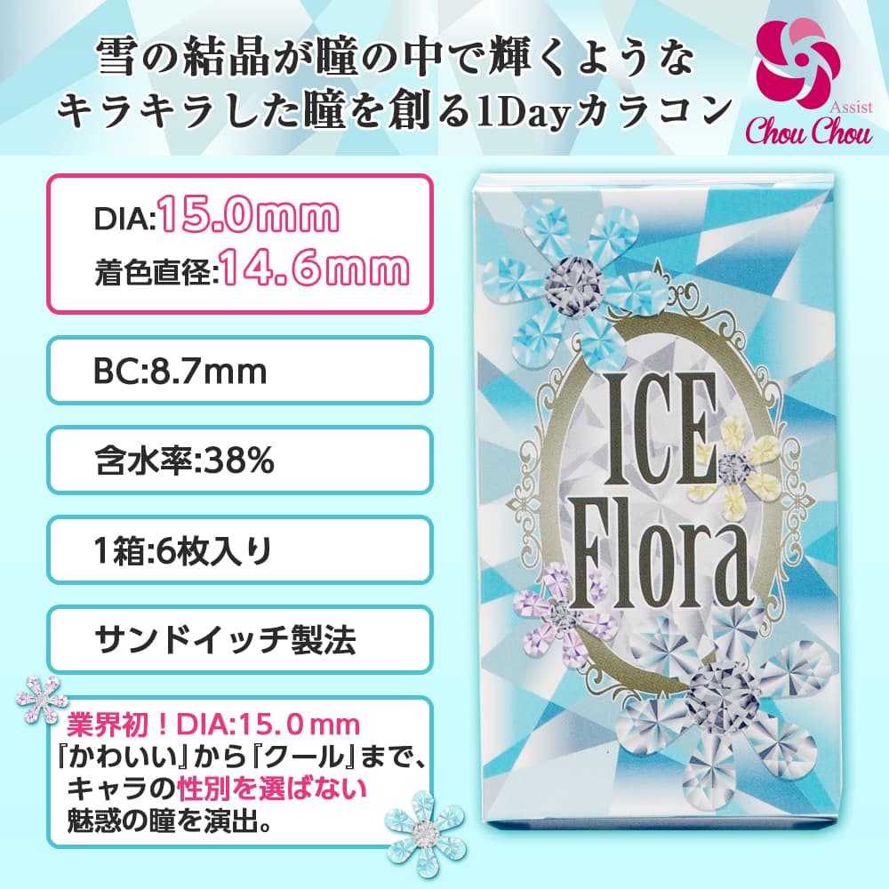  アシストシュシュ アイスフローラワンデー(AssistChouChou　ICE Flora 1Day Series) 6枚入「タイガーストーン」 