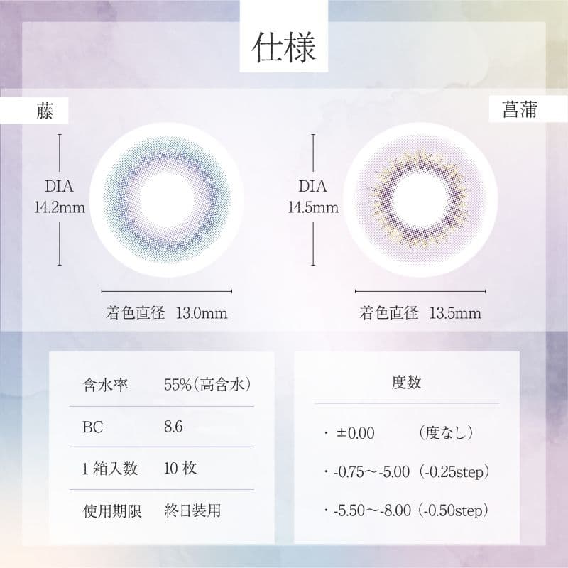 ビショウネンガ ワンデー(美少年画 Bishonenga)10枚入 レンズラインナップ