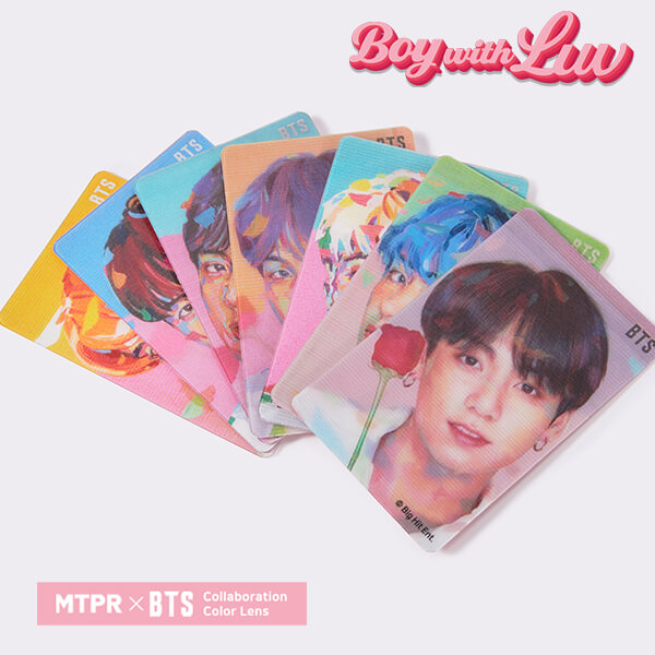 BTSカラコン！「MTPR×BTS」ワンデーカラコンBoy With Luvシリーズランダムフォトカードプレゼント