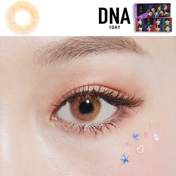 BTSカラコン！「MTPR×BTS」ワンデーカラコン（デスティニーブラウン）DNAシリーズ　装用イメージ