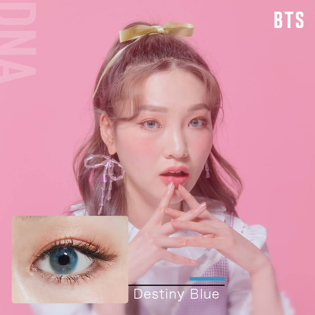 BTSカラコン！「MTPR×BTS」マンスリーカラコン（デスティニーブルー）DNAシリーズ　装用イメージ
