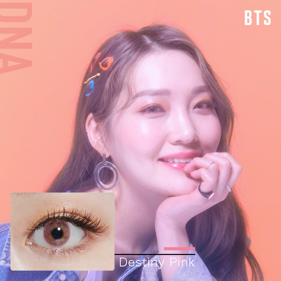 BTSカラコン！「MTPR×BTS」マンスリーカラコン（デスティニーピンク）DNAシリーズ　装用イメージ