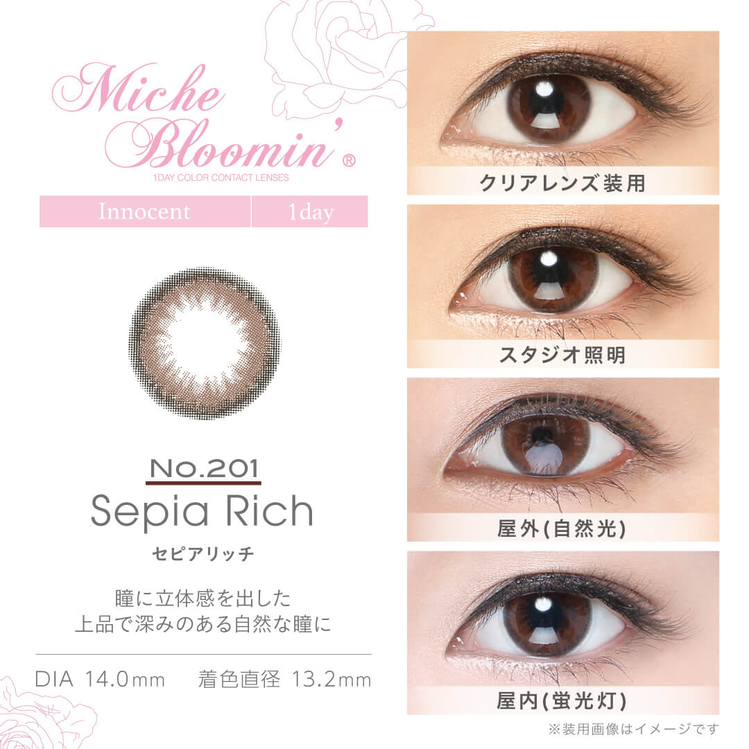 MicheBloomin'（ミッシュブルーミン）ワンデーの「セピアリッチ」