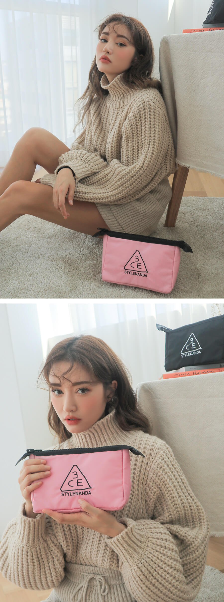 3CE PINK RUMOUR POUCH