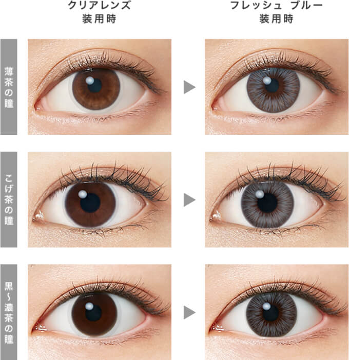 ディファインフレッシュシリーズから新色「フレッシュブルー」装用画像