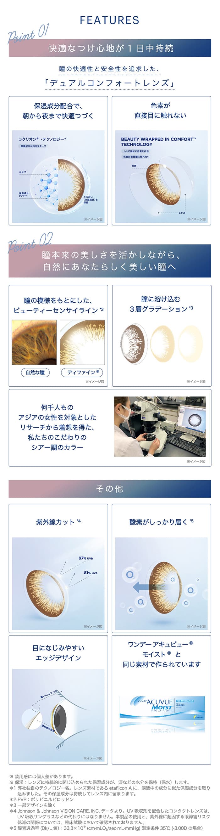 ジョンソンエンドジョンソン　ディファインフレッシュシリーズの瞳の模様をもとにしたビューティー繊細ライン