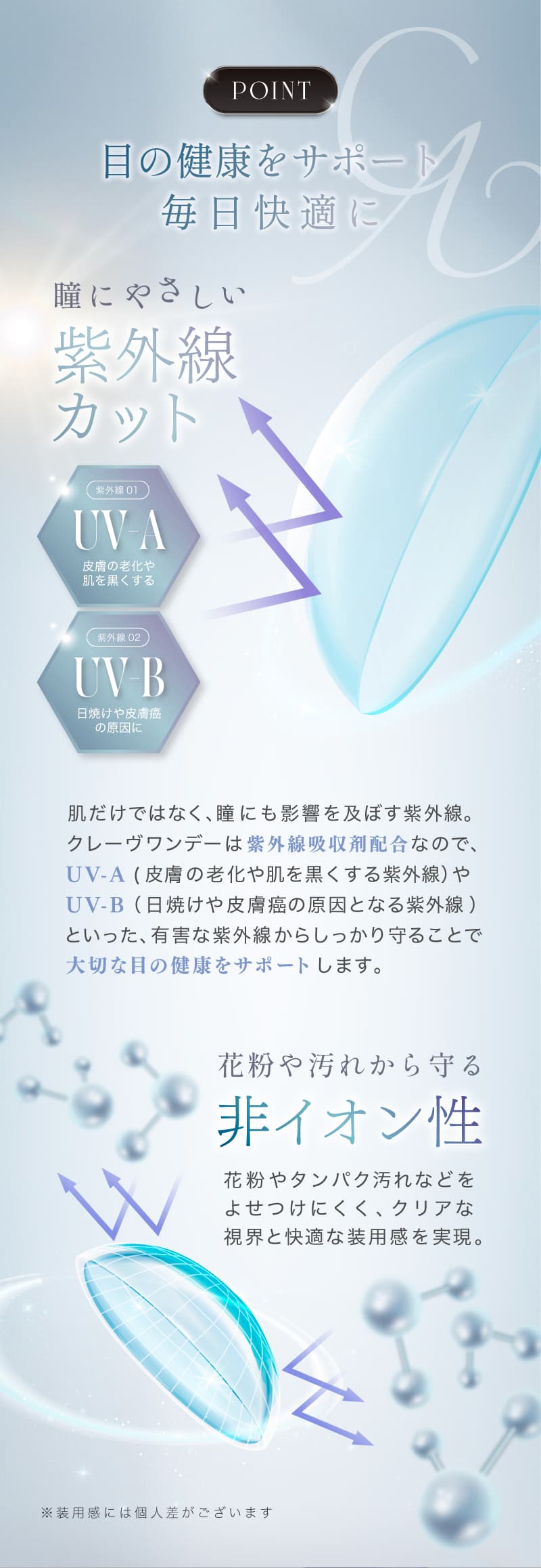 クレーヴ(CLEAV) 30枚入-クリアコンタクトレンズ-低含水38％-ドライアイにおすすめ