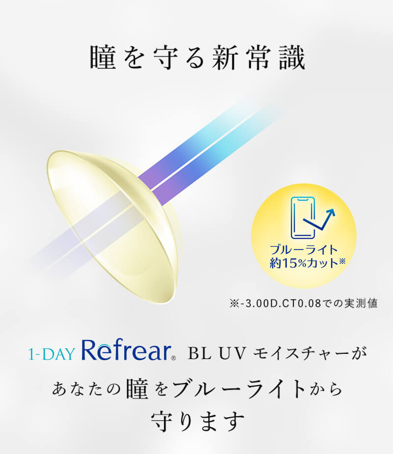ワンデーリフレア BL UVモイスチャー55（1Day Refrear BL UV Moisture）30枚入 
