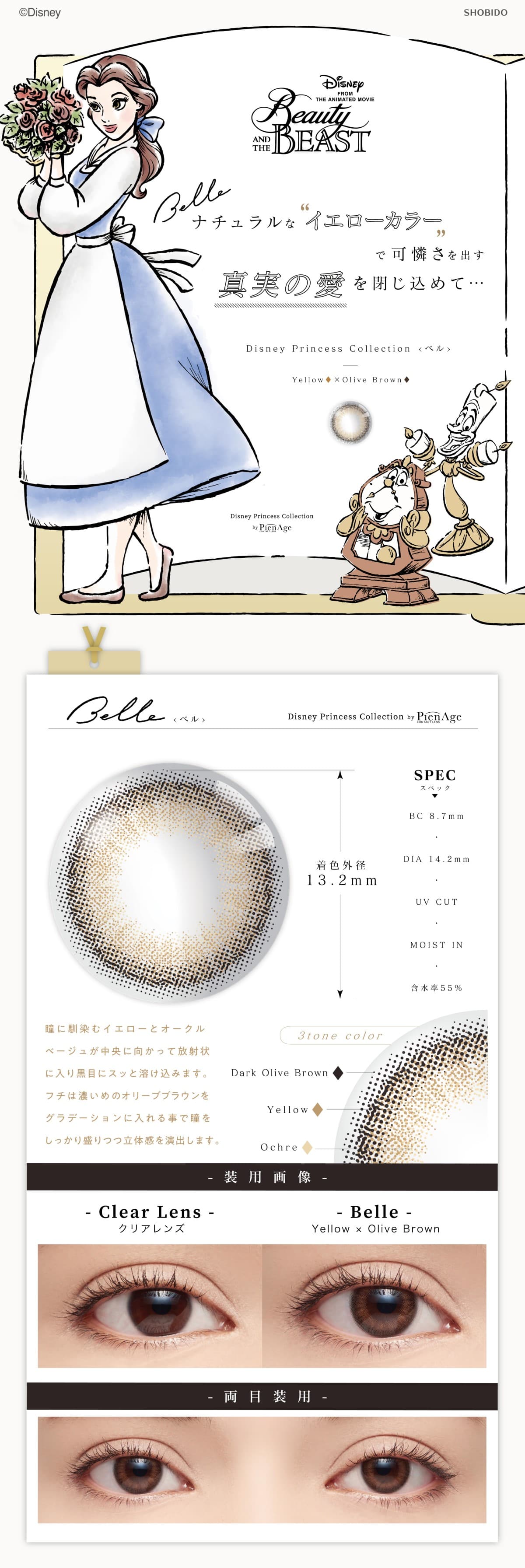 ディズニープリンセスコレクション バイ ピエナージュ (Disney Princess Collection by PienAge) 2週間 カラコン