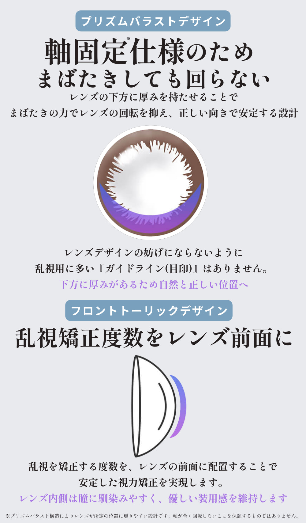 エンジェルアイズワンデートーリックUV－レンズスペック