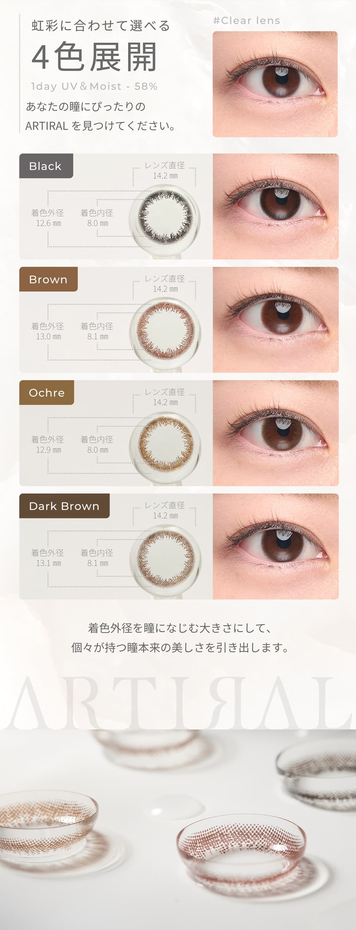 アーティラルUVモイスト高含水58％