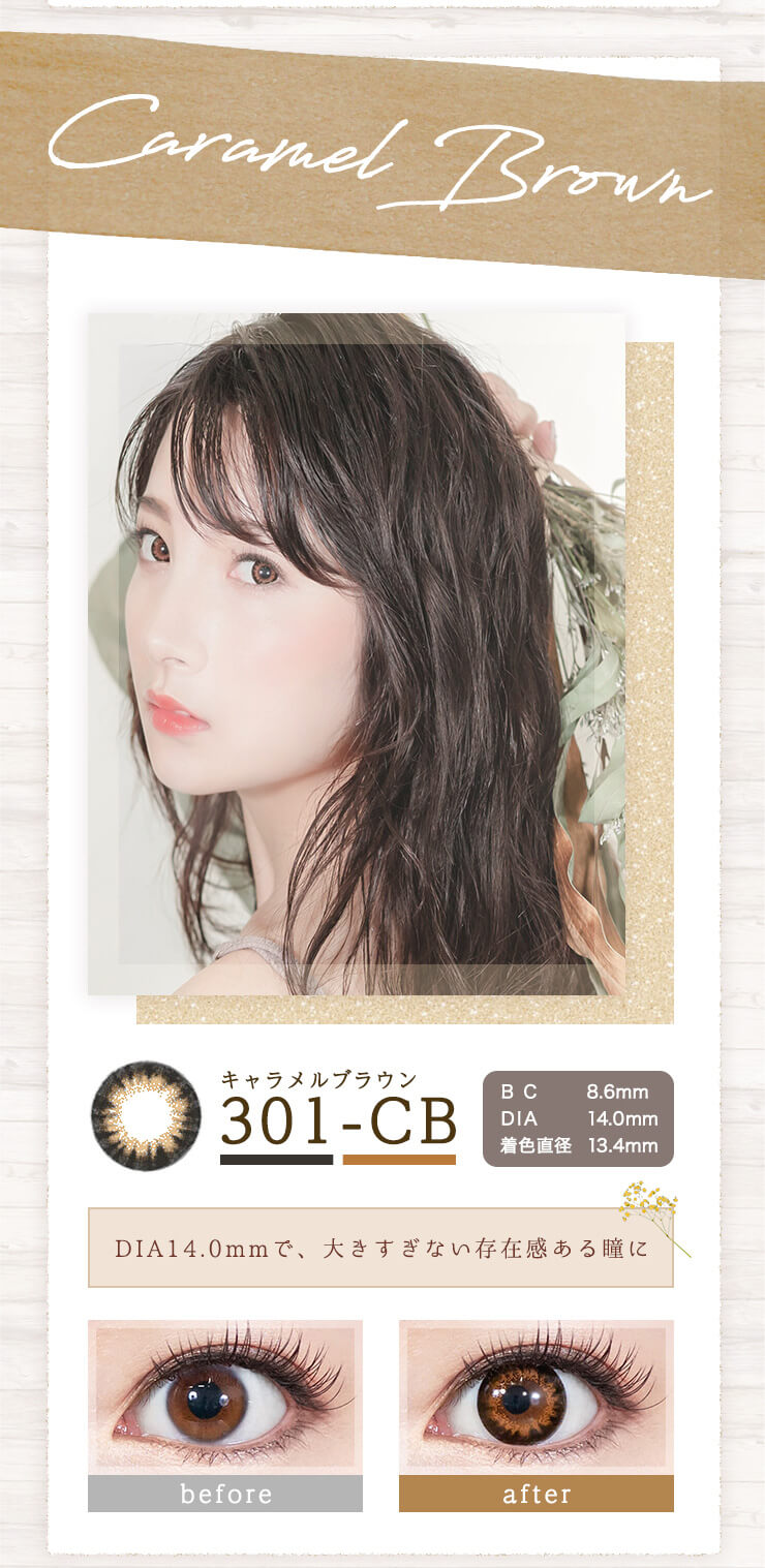 ビーハートビーゼル（BeeHeartB×ZERU）2weekキャラメルブラウン詳細