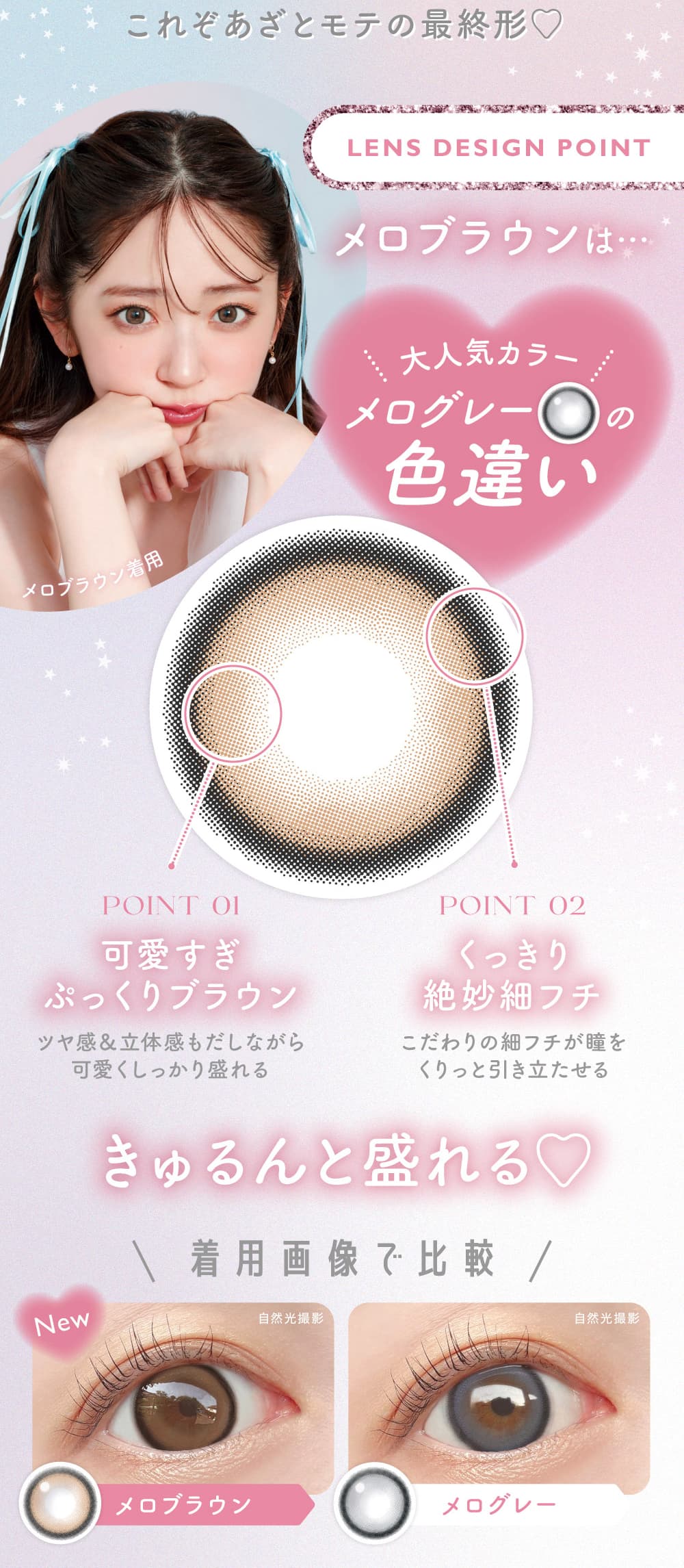 鈴木愛理イメージモデルのキャンディーマジックマンスリーBLB（ブルーライトカット）のカラーラインナップ