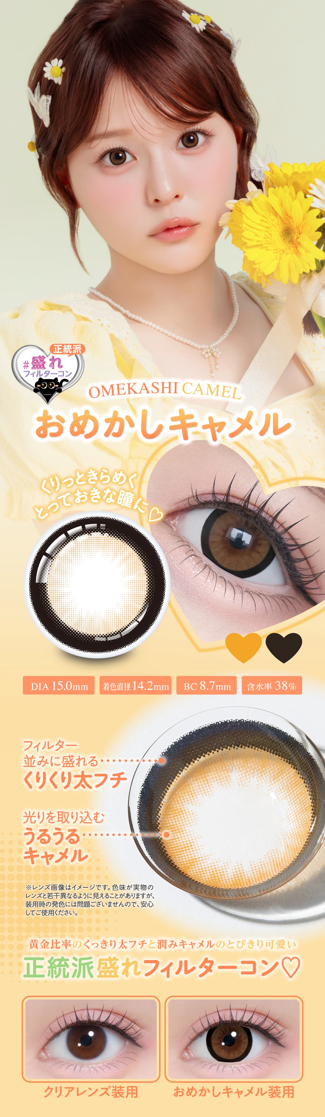 齊藤なぎさ（なーたん）イメージモデルカラコンChapun（シャプン）-おめかしキャメル