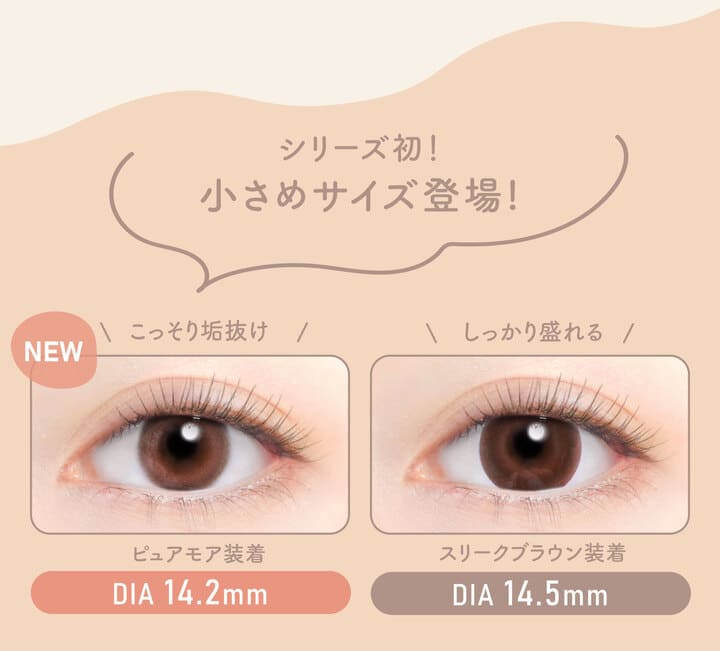 新木優子イメージモデルのマンスリーカラコン、アイジェニックバイエバーカラーのナチュラルミニシリーズ最新カラー度あり2枚入（1ヶ月交換）