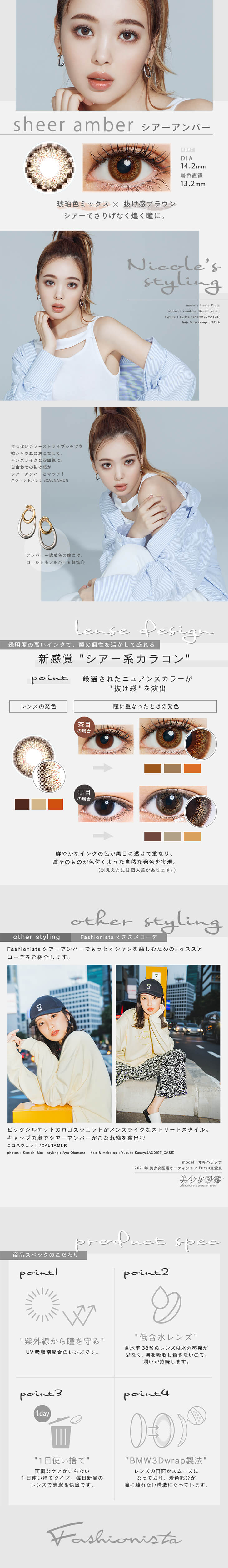 ファッショニスタワンデー UV 10枚入/度なし・度あり カラコン