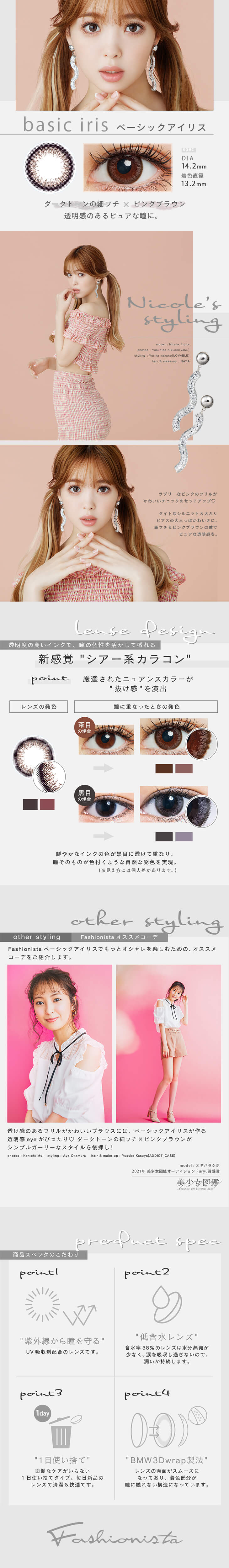 ファッショニスタワンデー UV 10枚入/度なし・度あり カラコン