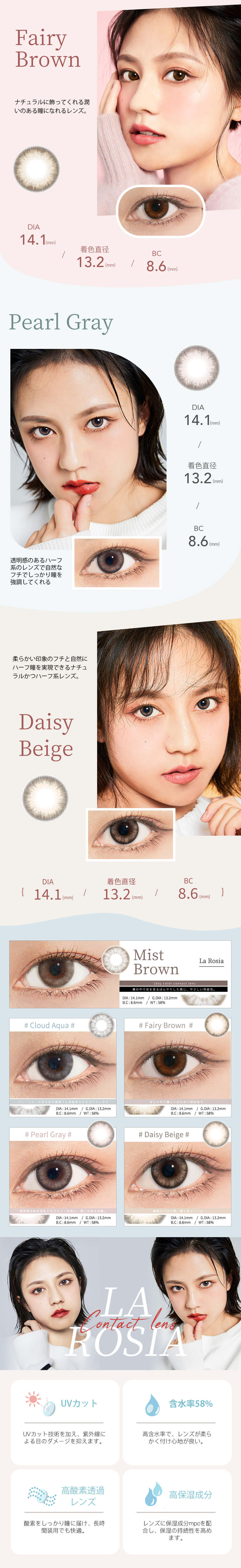 LA ROSIA(ラーロシア）ワンデーカラコン