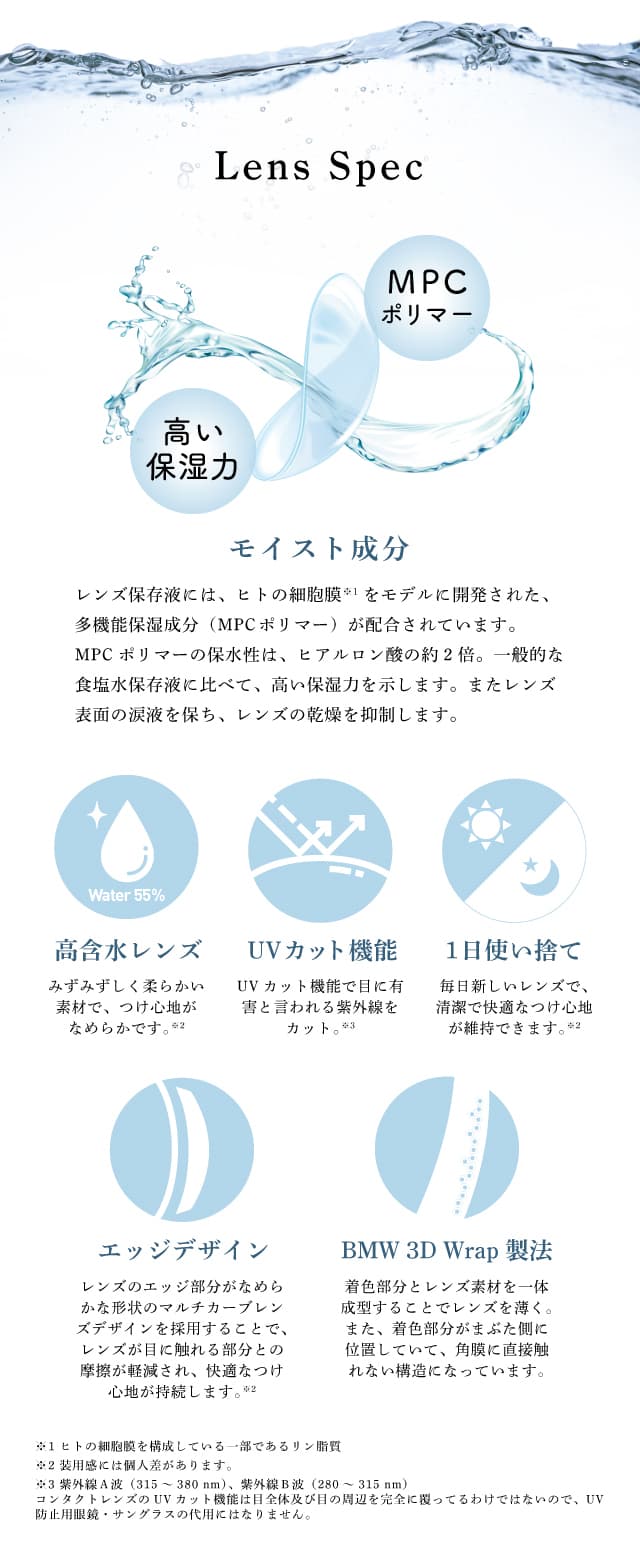 LuenaMAKE Moist(ルーナメイク モイスト)　三日月カラコン　高度数