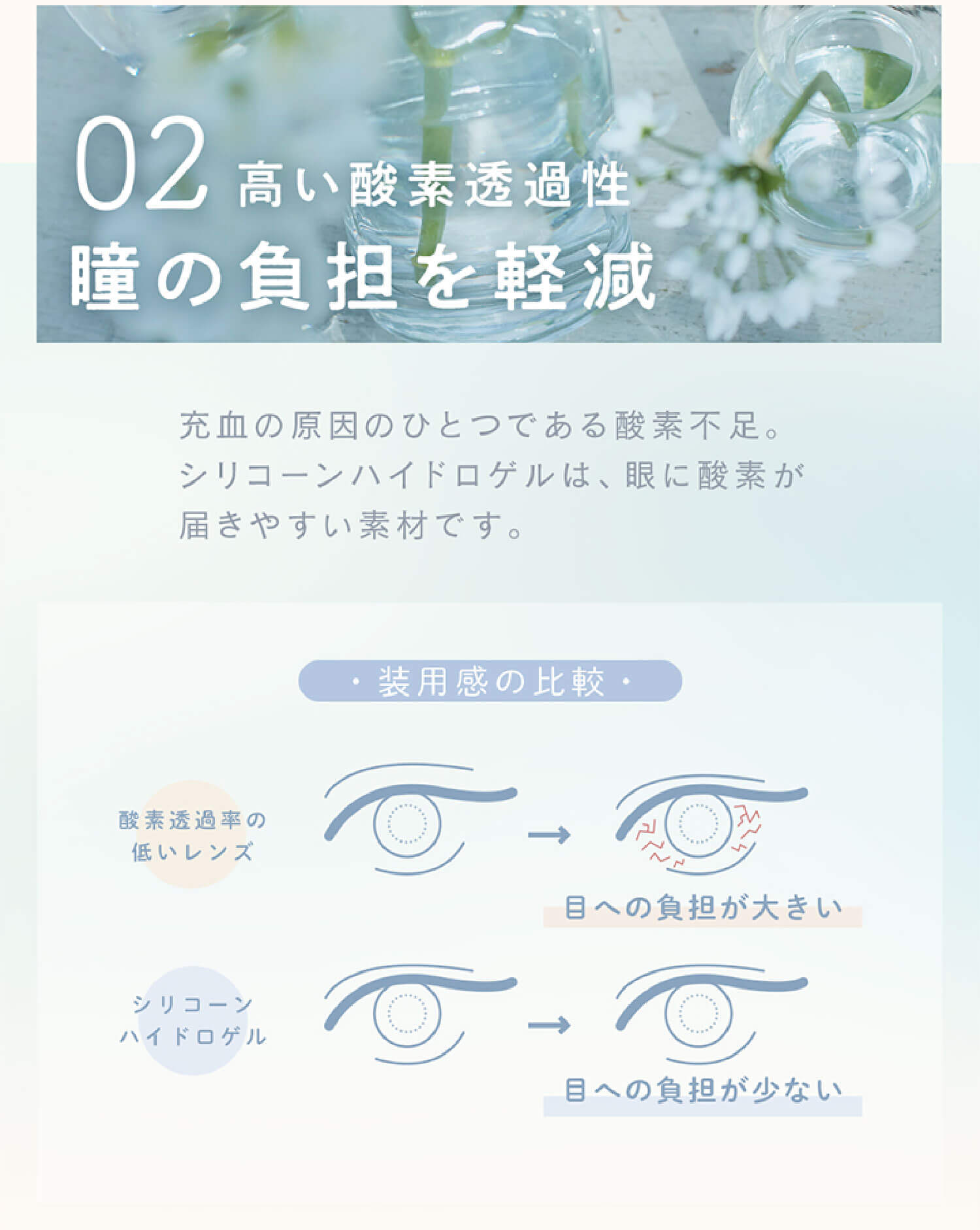 LuMia(ルミア)コンフォートワンデーサークルのこだわりポイント2つ目は瞳を守る自然体レンズ