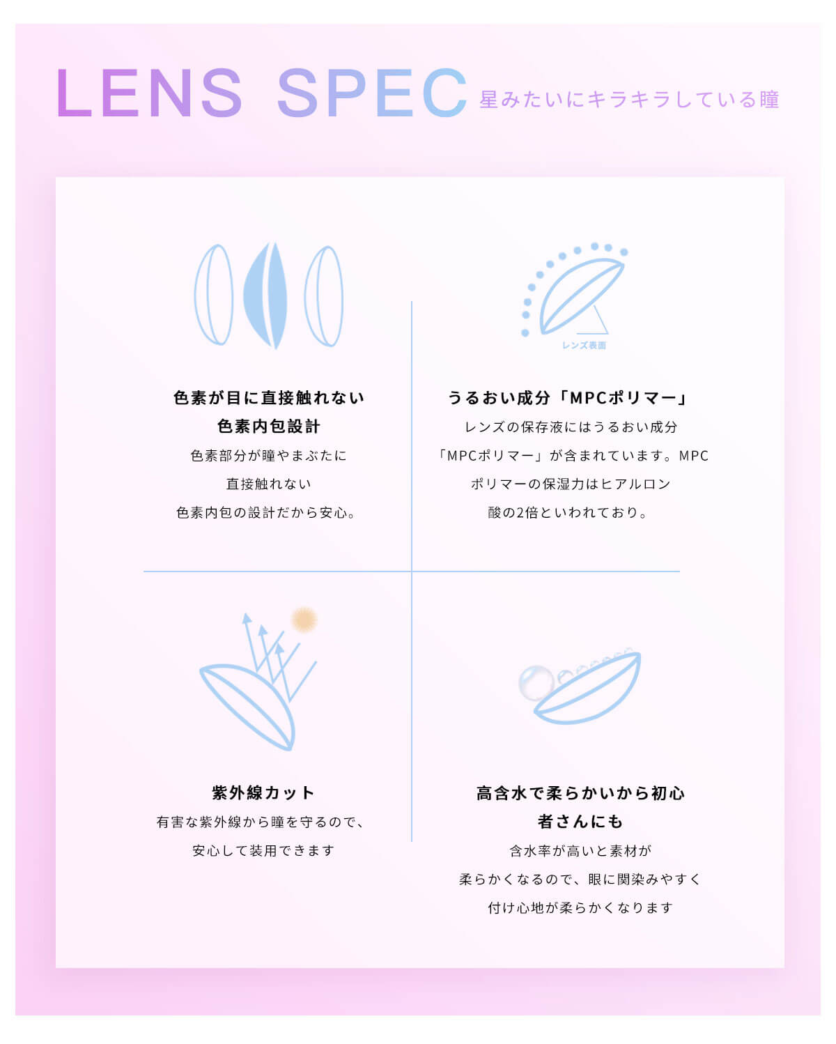 MERMER PRO/1箱10枚入 1日使い捨て（度なし・度あり）　レンズスペック詳細 