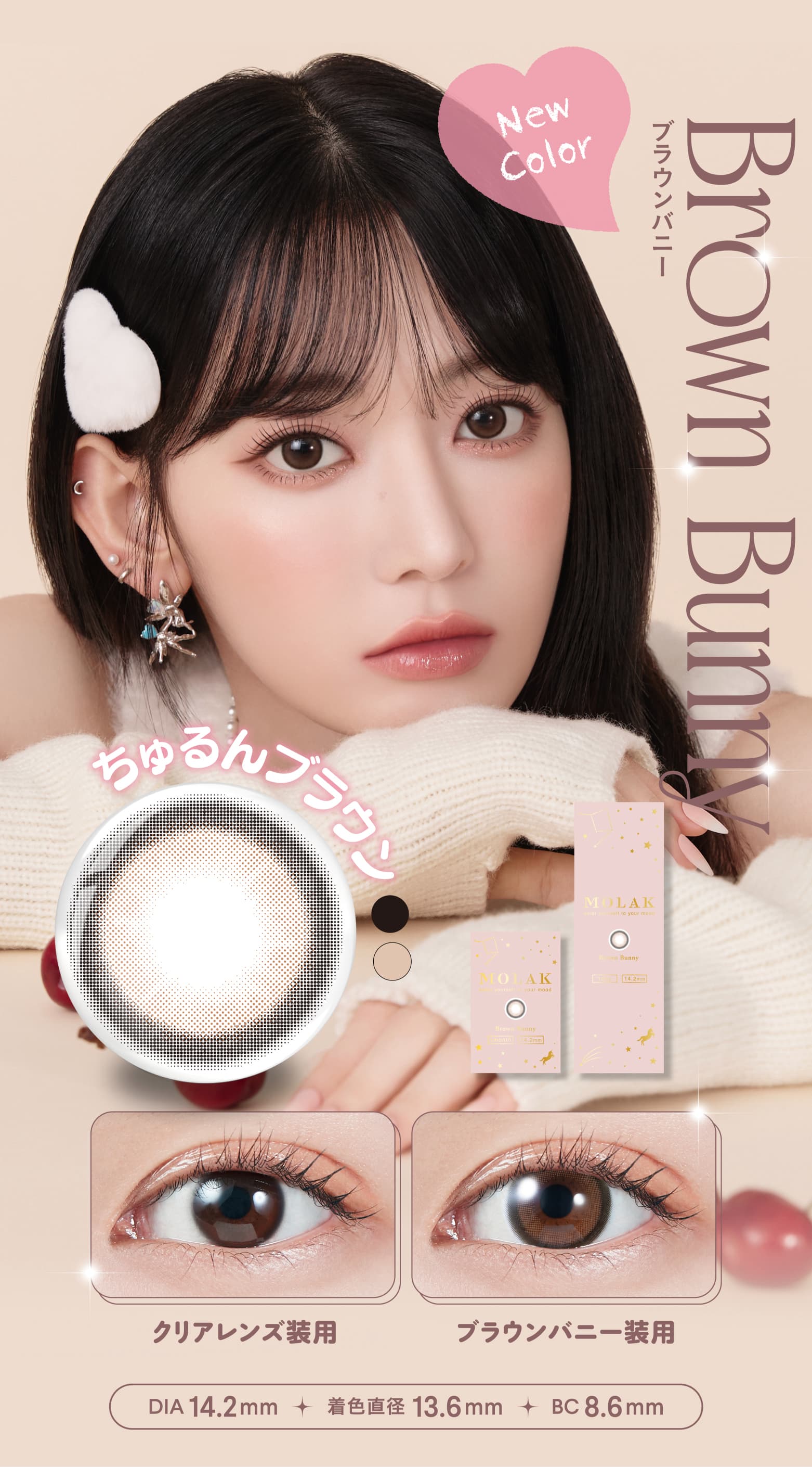 LE SSERAFIM（ルセラフィム）宮脇咲良イメージモデルMOLAK（モラク）ワンデー「ブラウンバニー」詳細