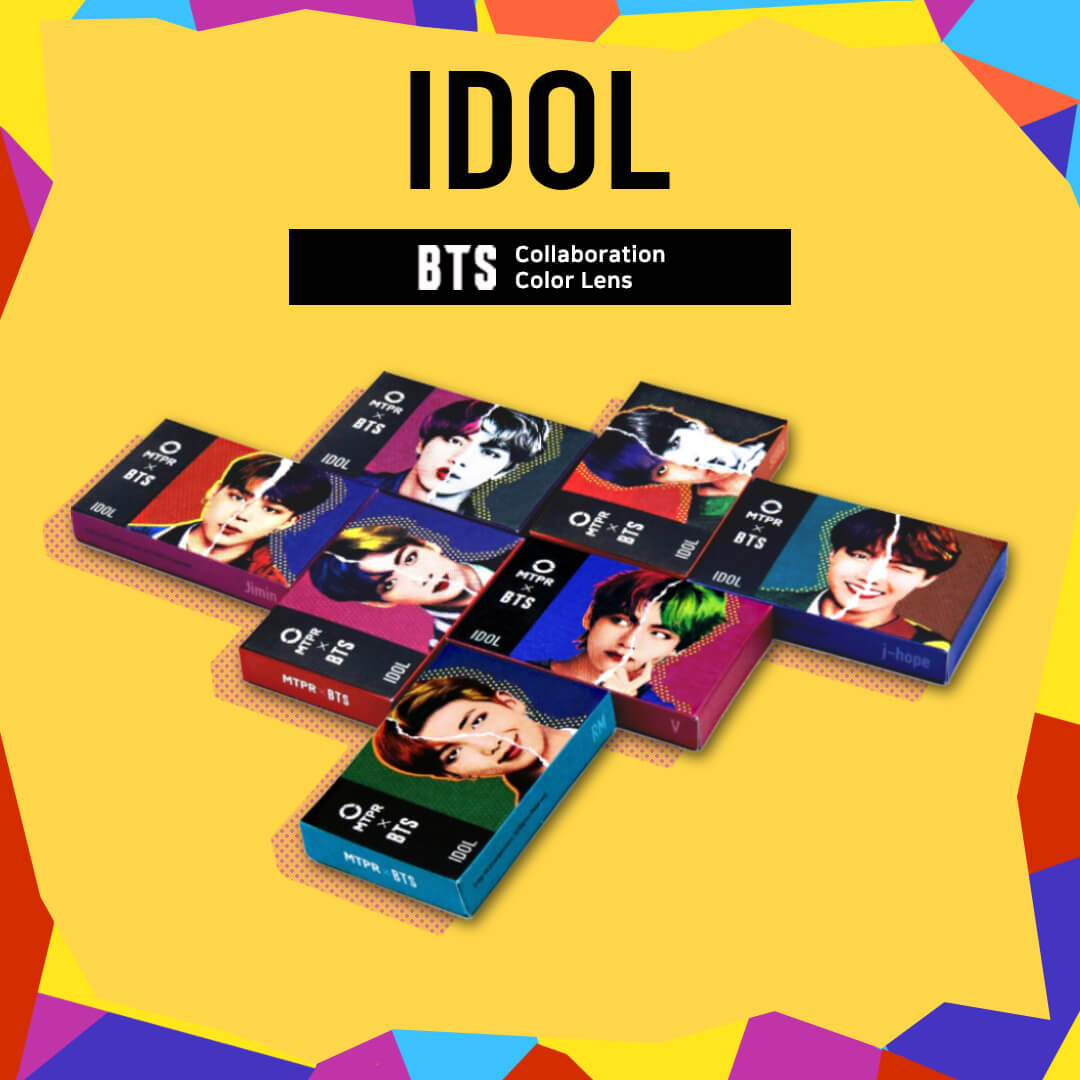 BTSカラコン！「MTPR×BTS」ワンデーカラコン（マイセルフグレー）IDOL