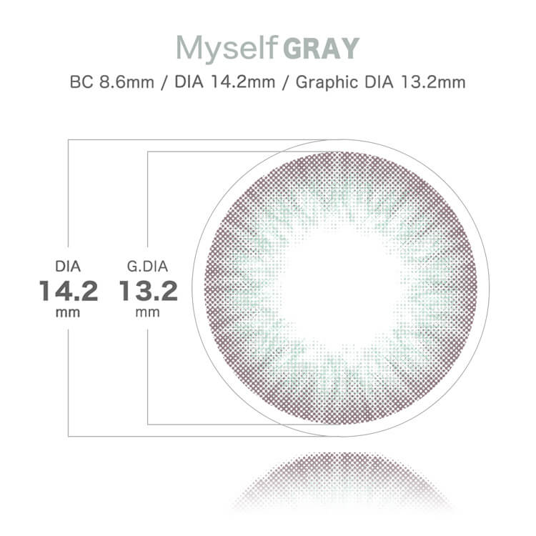 BTSカラコン！「MTPR×BTS」ワンデーカラコン（マイセルフグレーのレンズサイズDIA14.2mm/G.DIA13.2mmのIDOLシリーズ