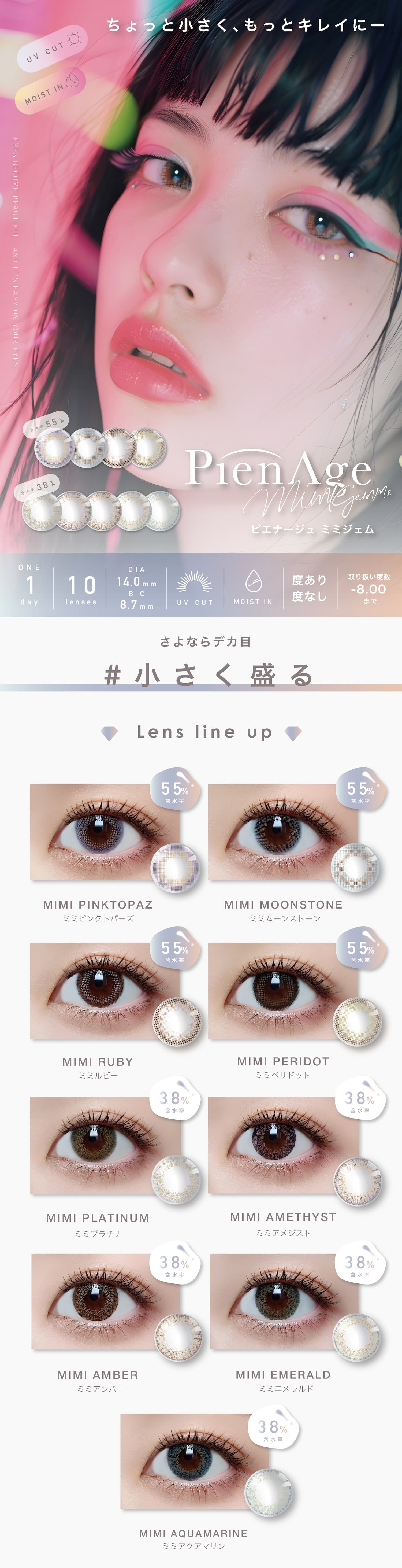 ピエナージュミミジェムちょっと小さく、もっときれいに・・