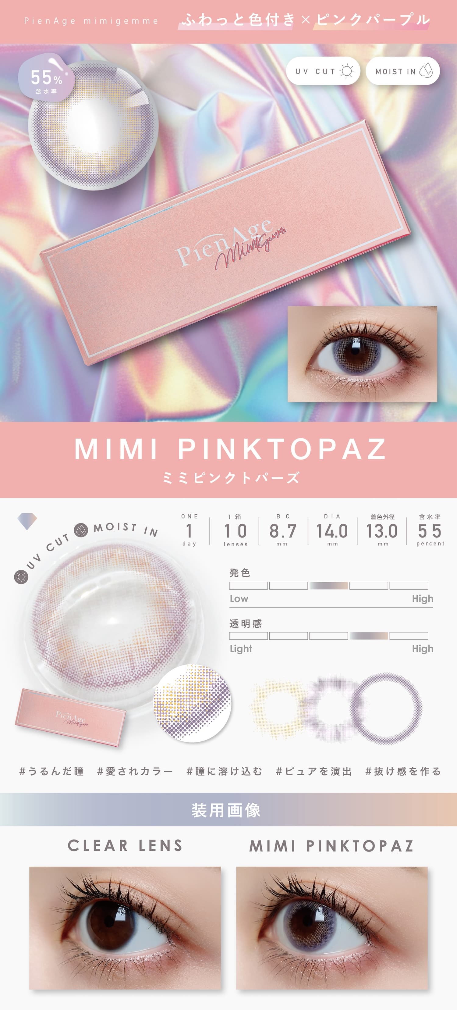 ピエナージュミミジェムのミミピンクトパーズ詳細
