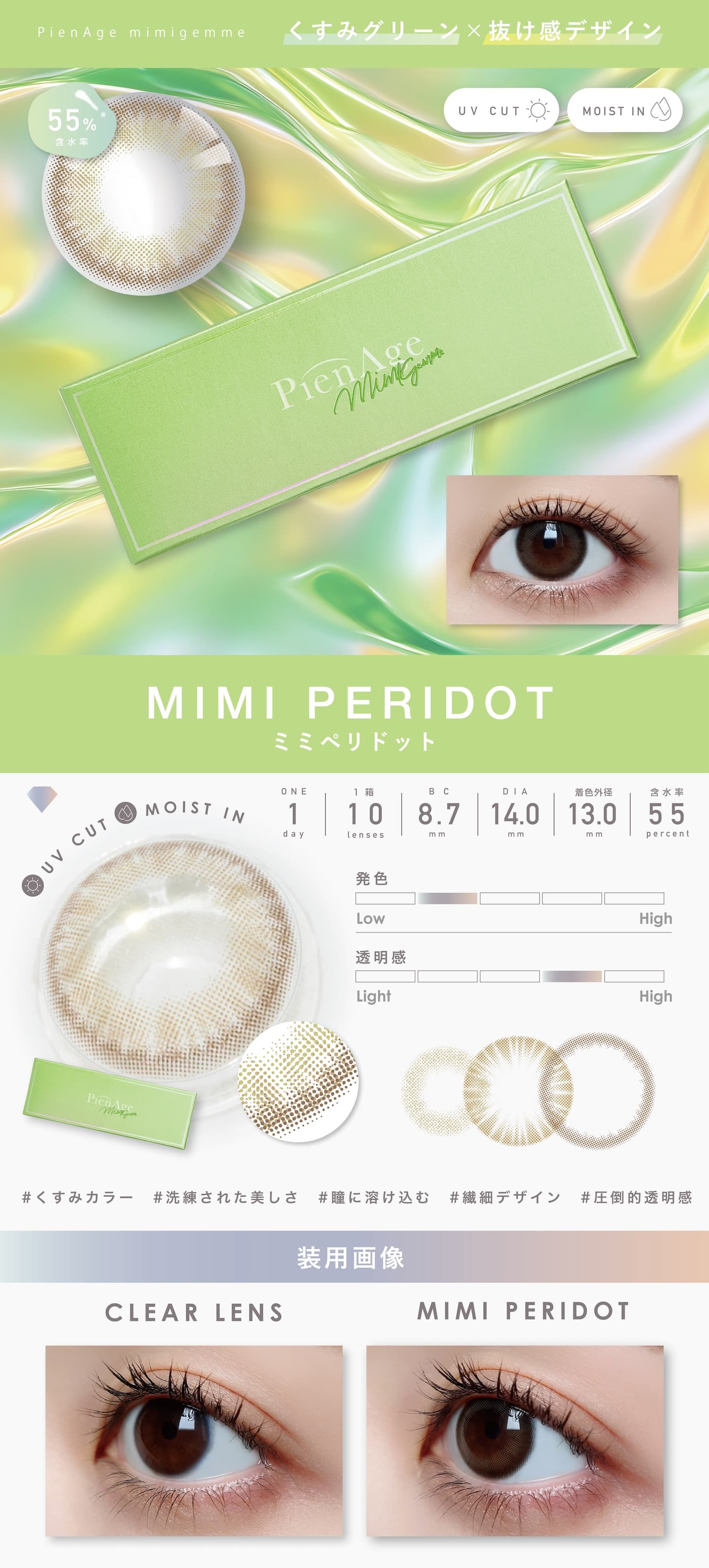 ピエナージュミミジェムのミミペリドット詳細