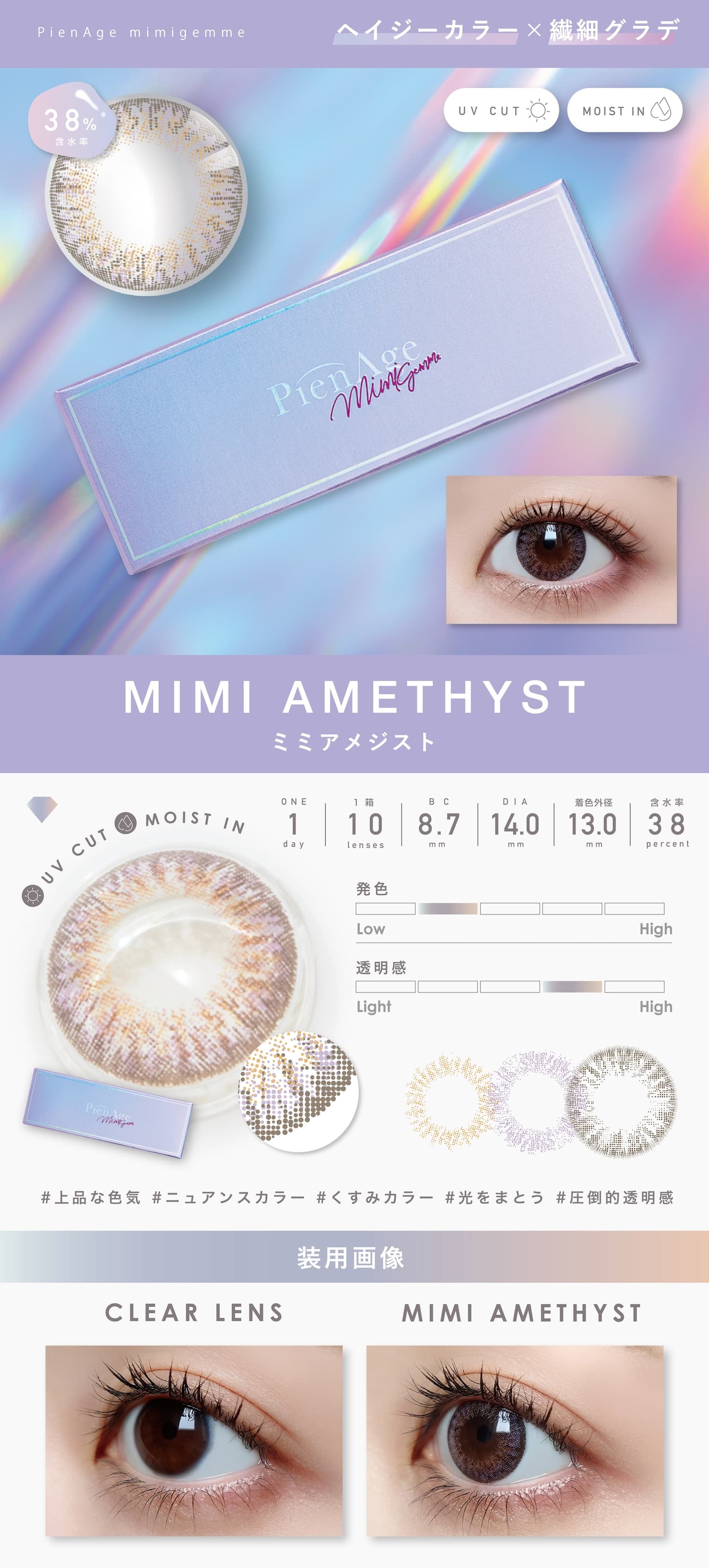 ピエナージュミミジェムのミミアメジスト詳細