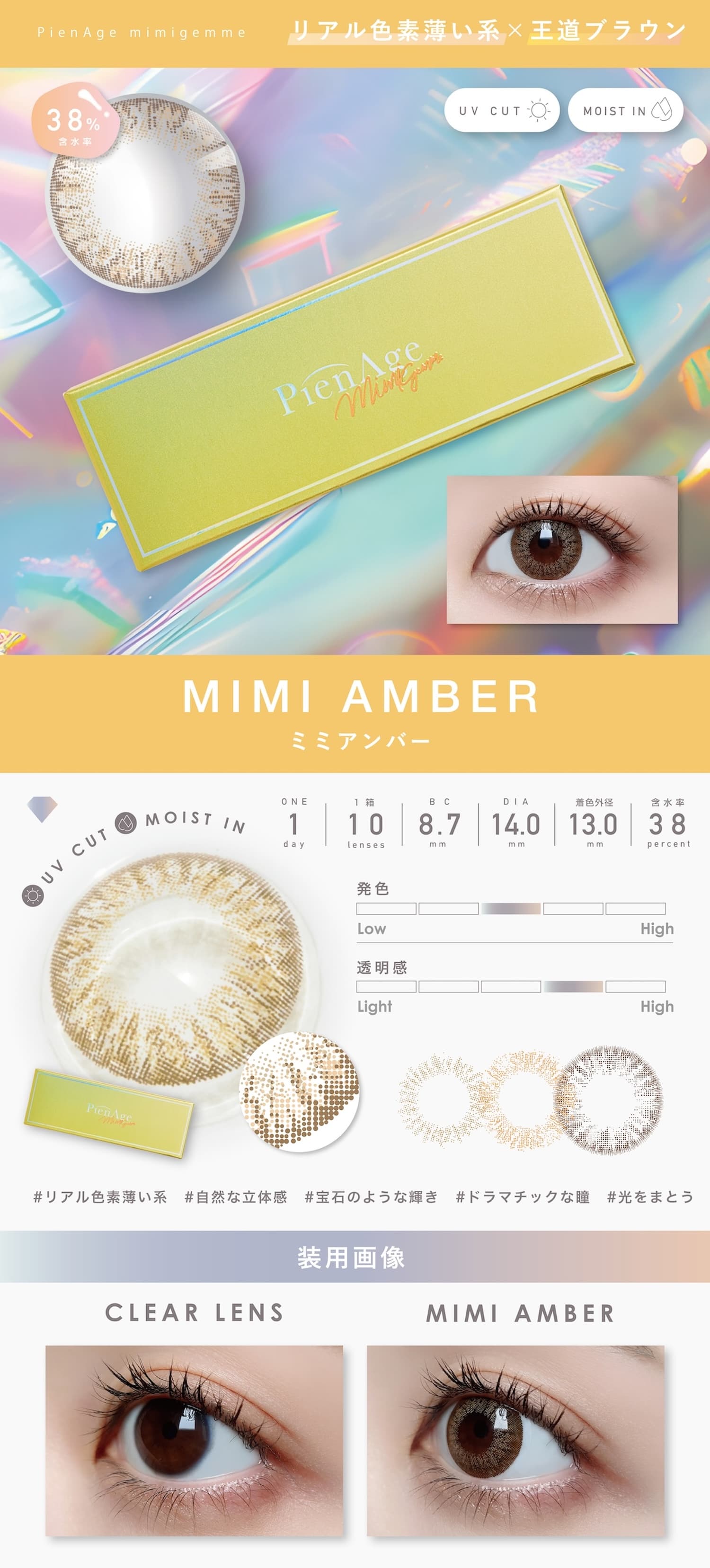 ピエナージュミミジェムのミミアンバー詳細