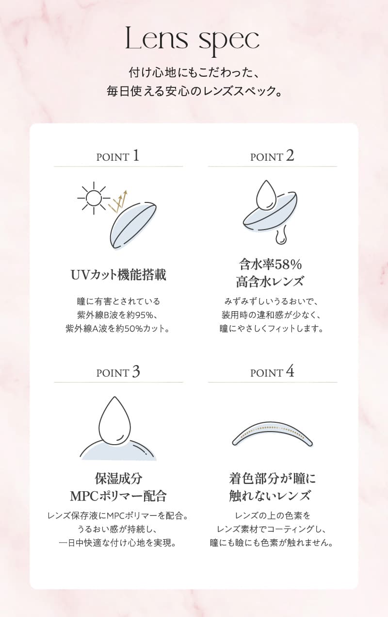 Rちゃんプロデュースカラコン「Quprie（キュプリエ）」レンズスペック