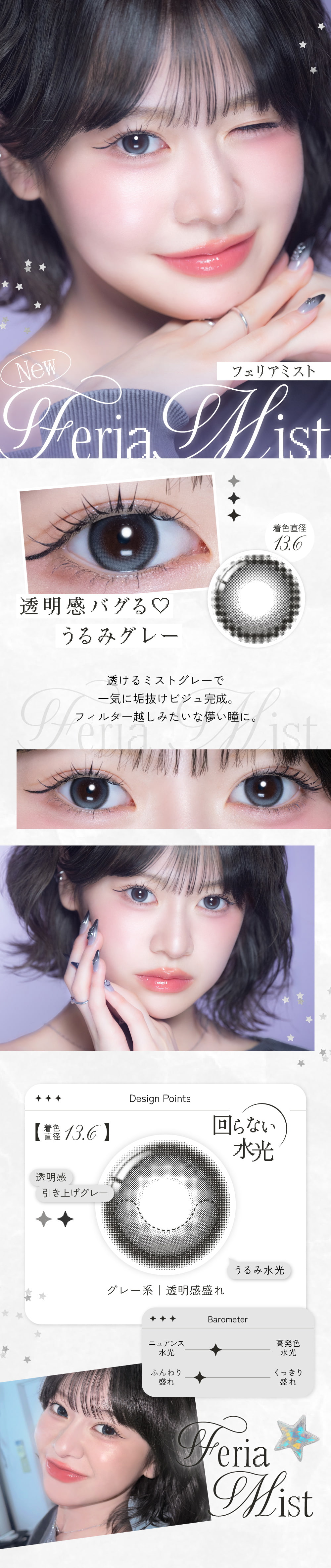 米澤りあカラコン「リアリア(RIARIA 1DAY)」は回らない水光カラコン！フェリアミスト