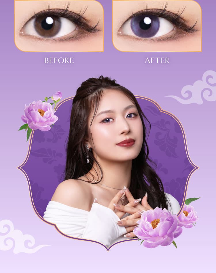 イマドキワンホン「VILLEGE 秘麗潔(ヴィレジェ)」ワンデーカラコン「インシャンパープル」詳細