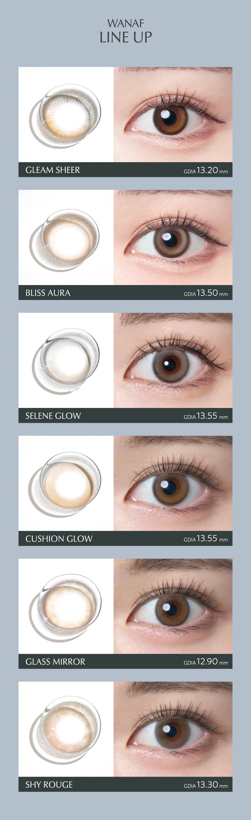 キムミンジュカラコン「ワナフ（WANAF）」艶というフィルターを重ねて瞳の表情をかえる“ファンデーションレンズ” ワンデーカラコン 