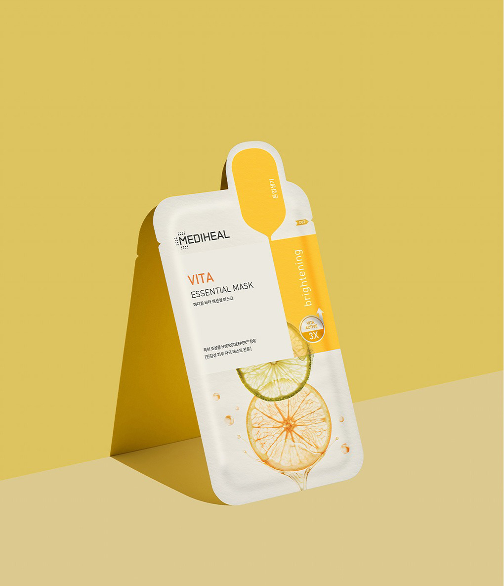  【MEDIHEAL】VITA(ビタ) エッセンシャルマスク (1枚)  　韓国マスクパック　メディヒール