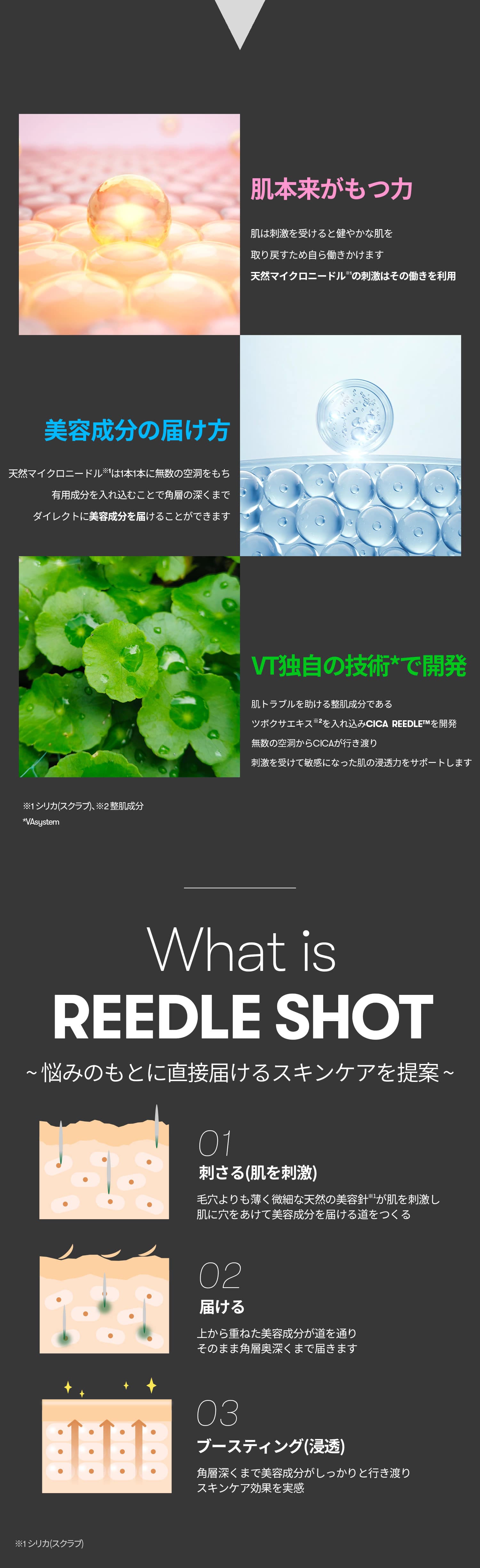 VT cosmetics リードルショット100毎日のケアをプレミアムにより滑らかな素肌へ