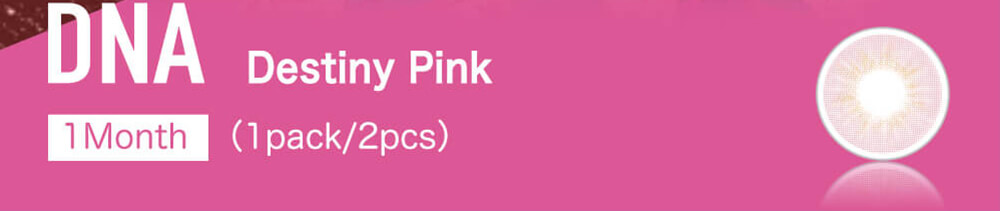 BTSカラコン！「MTPR×BTS」マンスリーカラコンのデスティニーピンクのレンズサイズDIA14.0mm/G.DIA13.2mmのDNAシリーズ