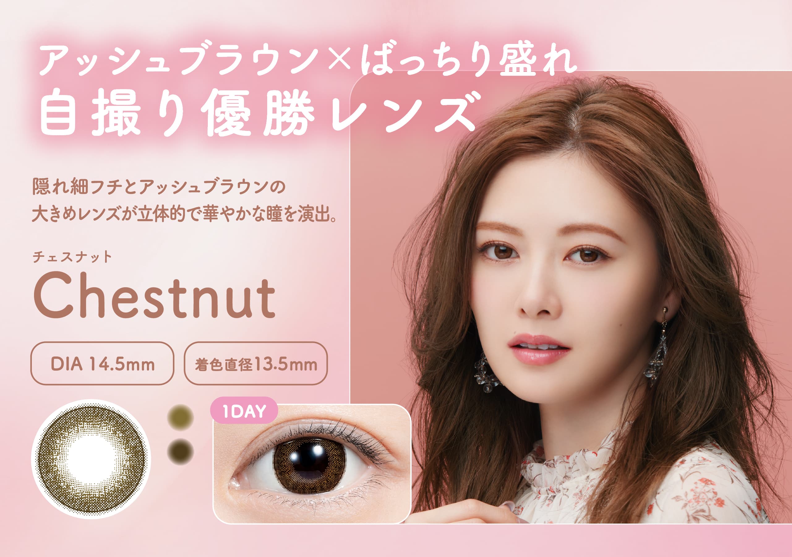 白石麻衣イメージモデルのフェリアモワンデー（feliamo）「チェスナット」