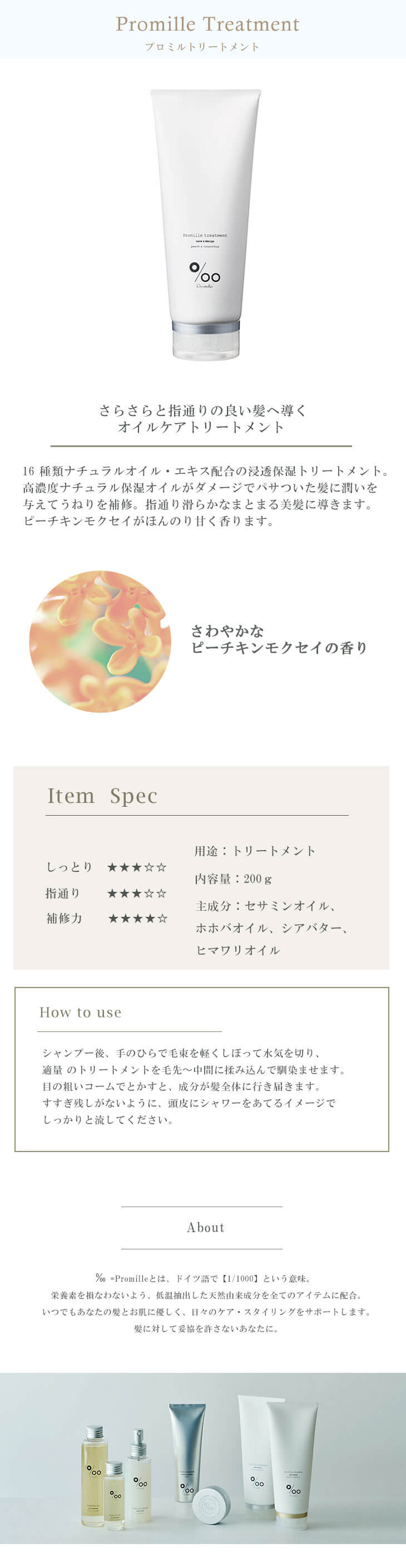 MUCOTAプロミルトリートメント Promille treatment (200g)オイルケアトリートメント