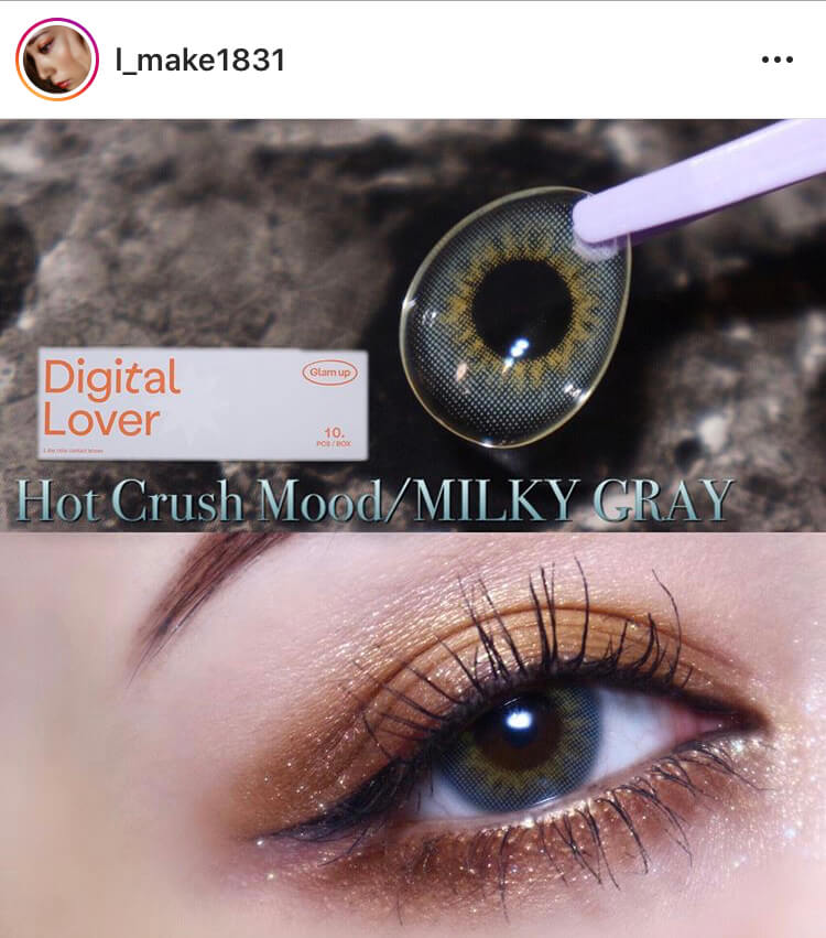 Glamup 1day 究極の艶感　ミルキーグレー着画manaさん