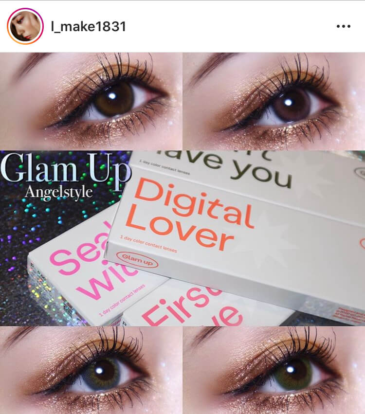 Glamup 1day 究極の艶感　ミルキーグレー着画manaさん