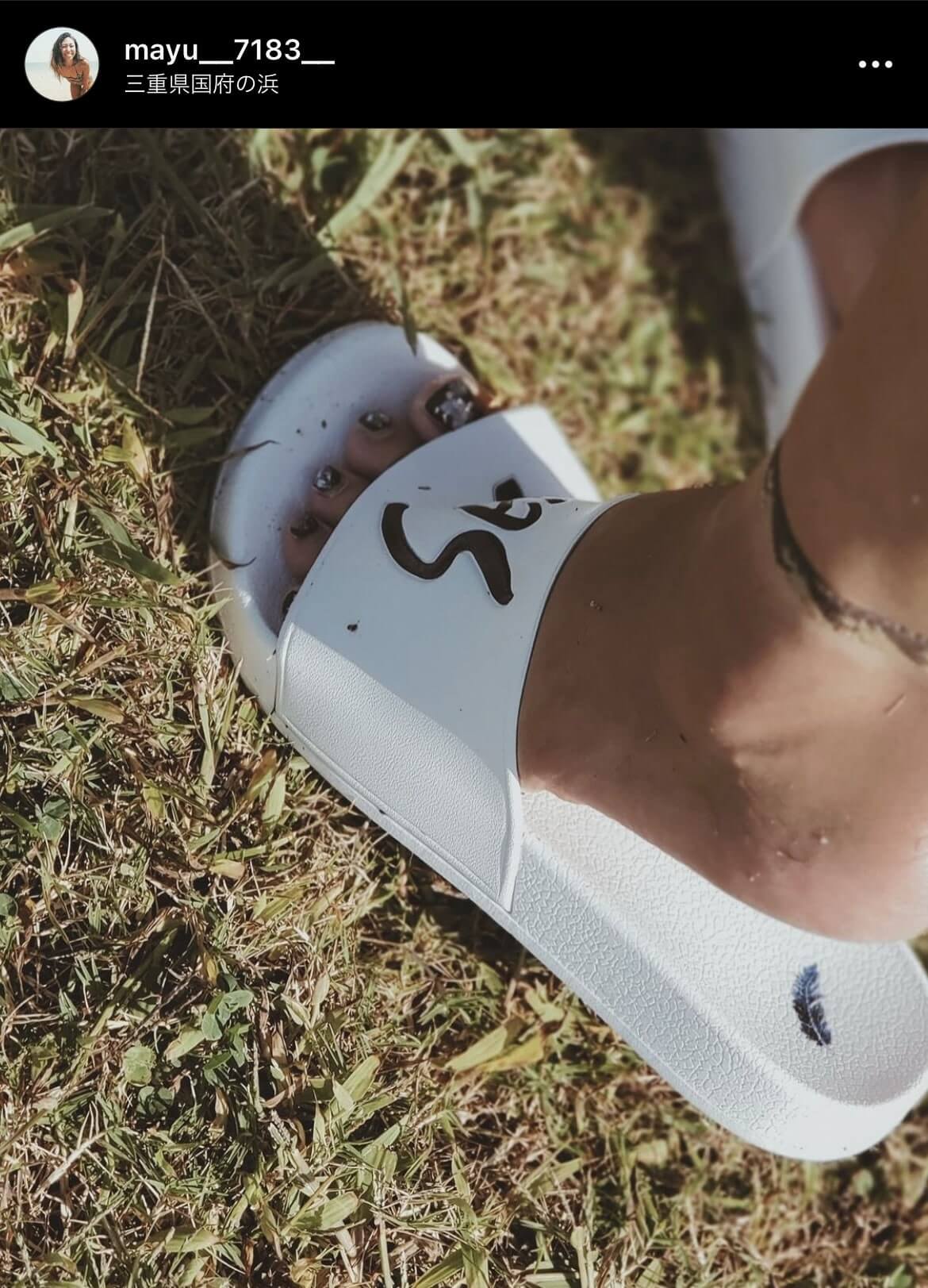 SEA BLINK ロゴスライドサンダル インスタ投稿写真