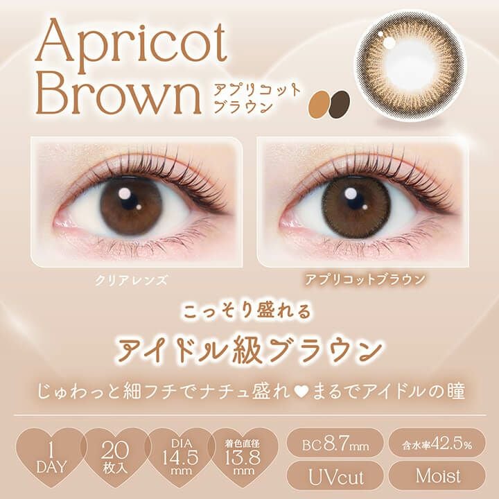 アプリコットブラウン-装用画像